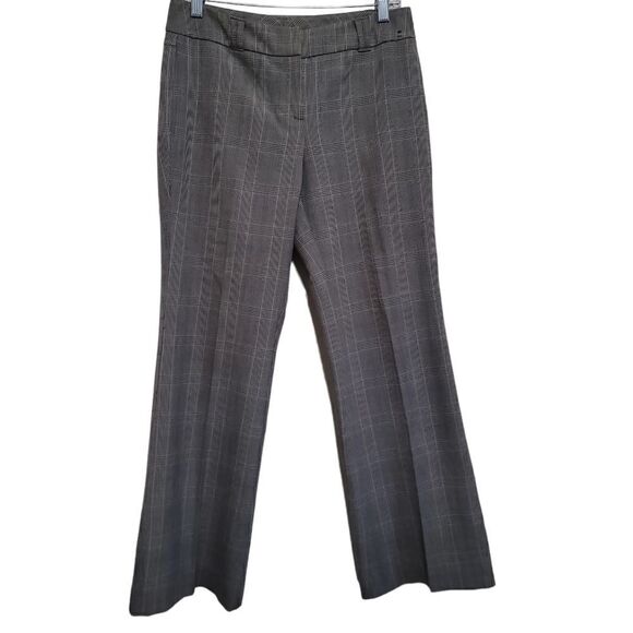 New York and Company Brown Plaid Women's Pants Sz 6 - Picture 1 of 6